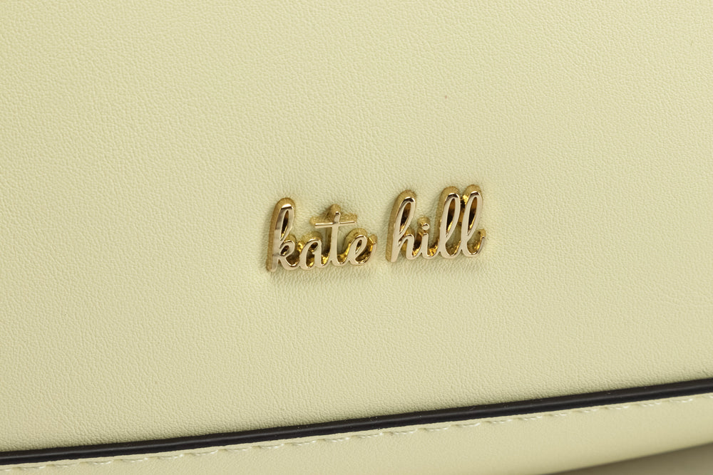 Kate Hill - KH2659 Catherine Ziptop Shoulder Bag - Butter