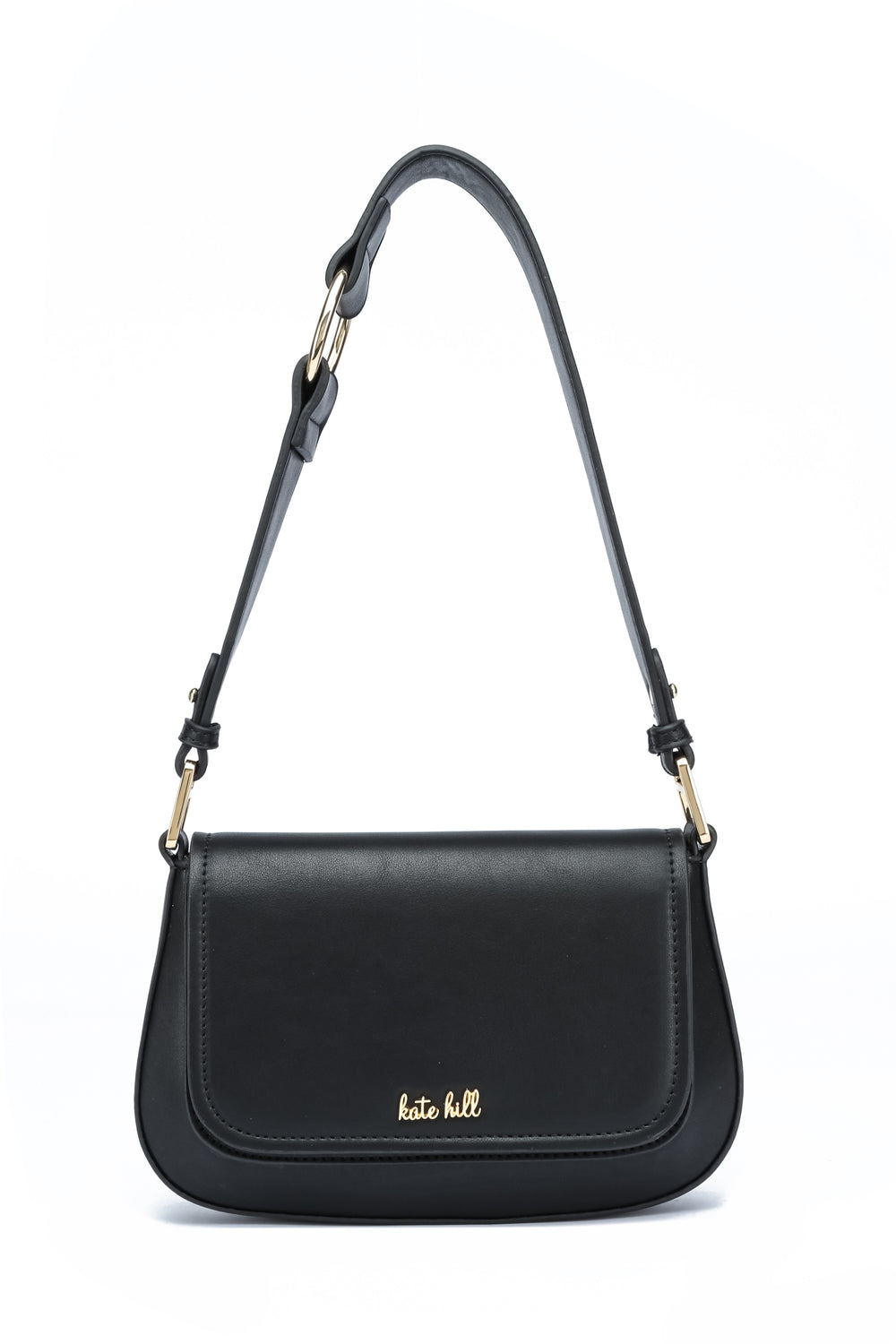 Kate Hill - KH2660 Coco Flap Over Fashion Shoulder Bag - Black