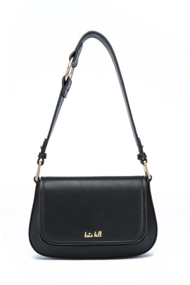Kate Hill - KH2660 Coco Flap over fashion shoulder bag - Black