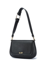 Kate Hill - KH2660 Coco Flap over fashion shoulder bag - Black