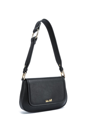 Kate Hill - KH2660 Coco Flap Over Fashion Shoulder Bag - Black