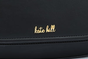 Kate Hill - KH2660 Coco Flap Over Fashion Shoulder Bag - Black