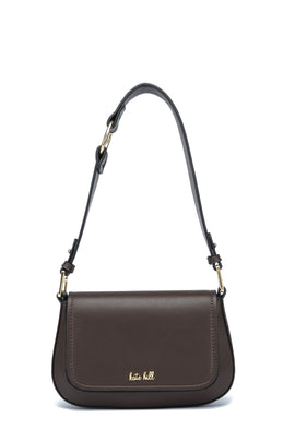 Kate Hill - KH2660 Coco Flap over fashion shoulder bag - Chocolate