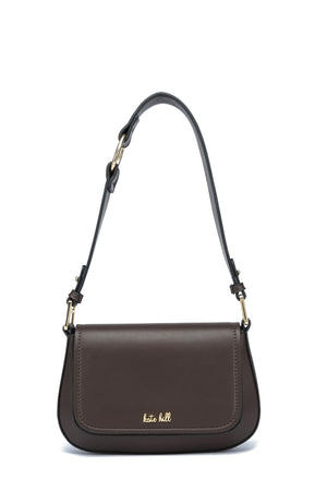 Kate Hill - KH2660 Coco Flap Over Fashion Shoulder Bag - Chocolate