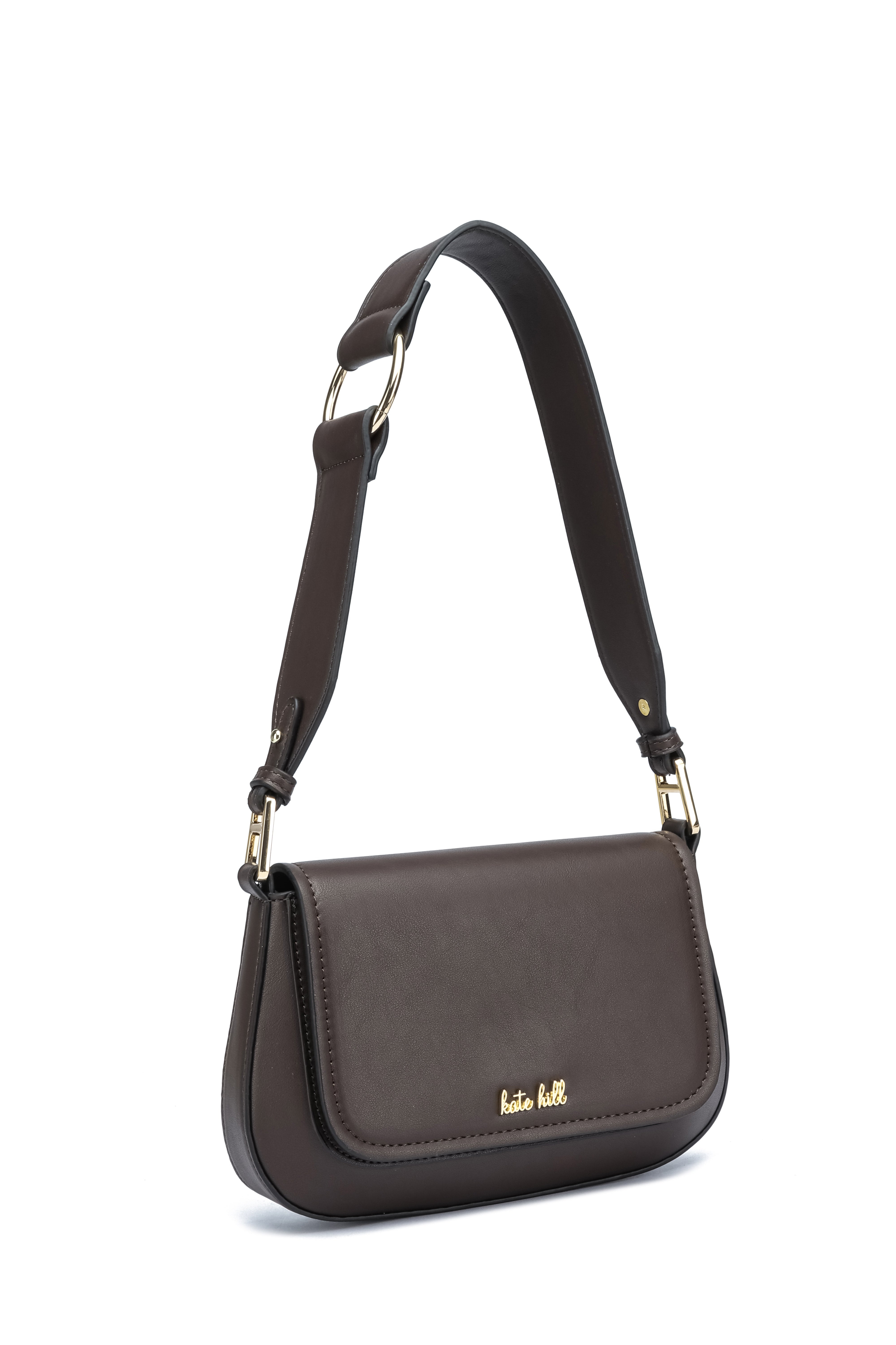 Kate Hill - KH2660 Coco Flap over fashion shoulder bag - Chocolate