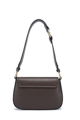 Kate Hill - KH2660 Coco Flap over fashion shoulder bag - Chocolate - 0
