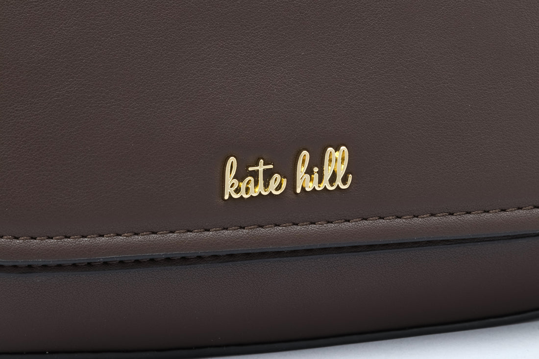 Kate Hill - KH2660 Coco Flap Over Fashion Shoulder Bag - Chocolate