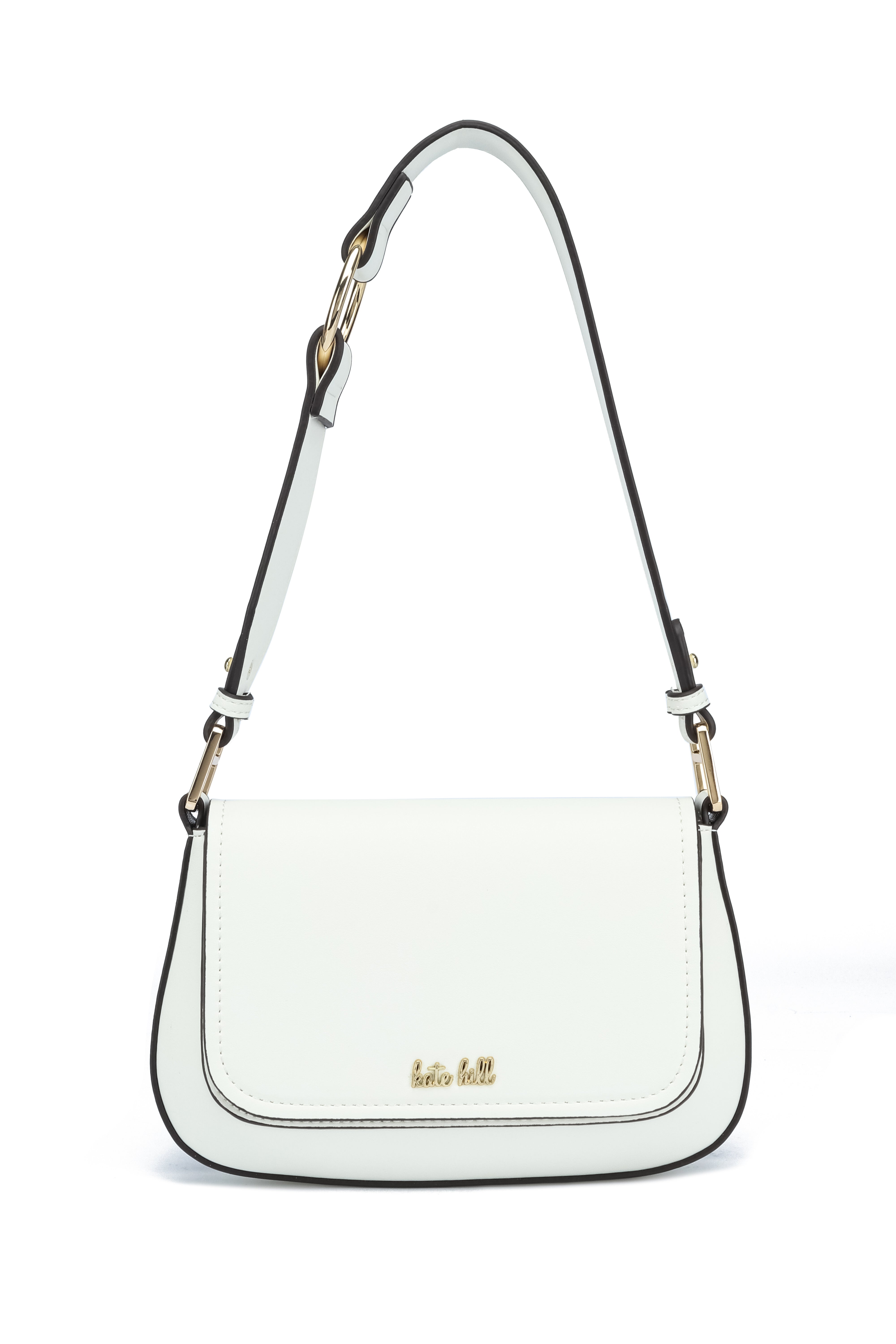 Kate Hill - KH2660 Coco Flap over fashion shoulder bag - Ivory