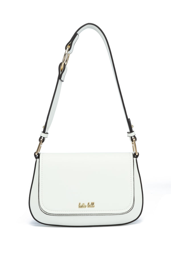 Kate Hill - KH2660 Coco Flap Over Fashion Shoulder Bag - Ivory