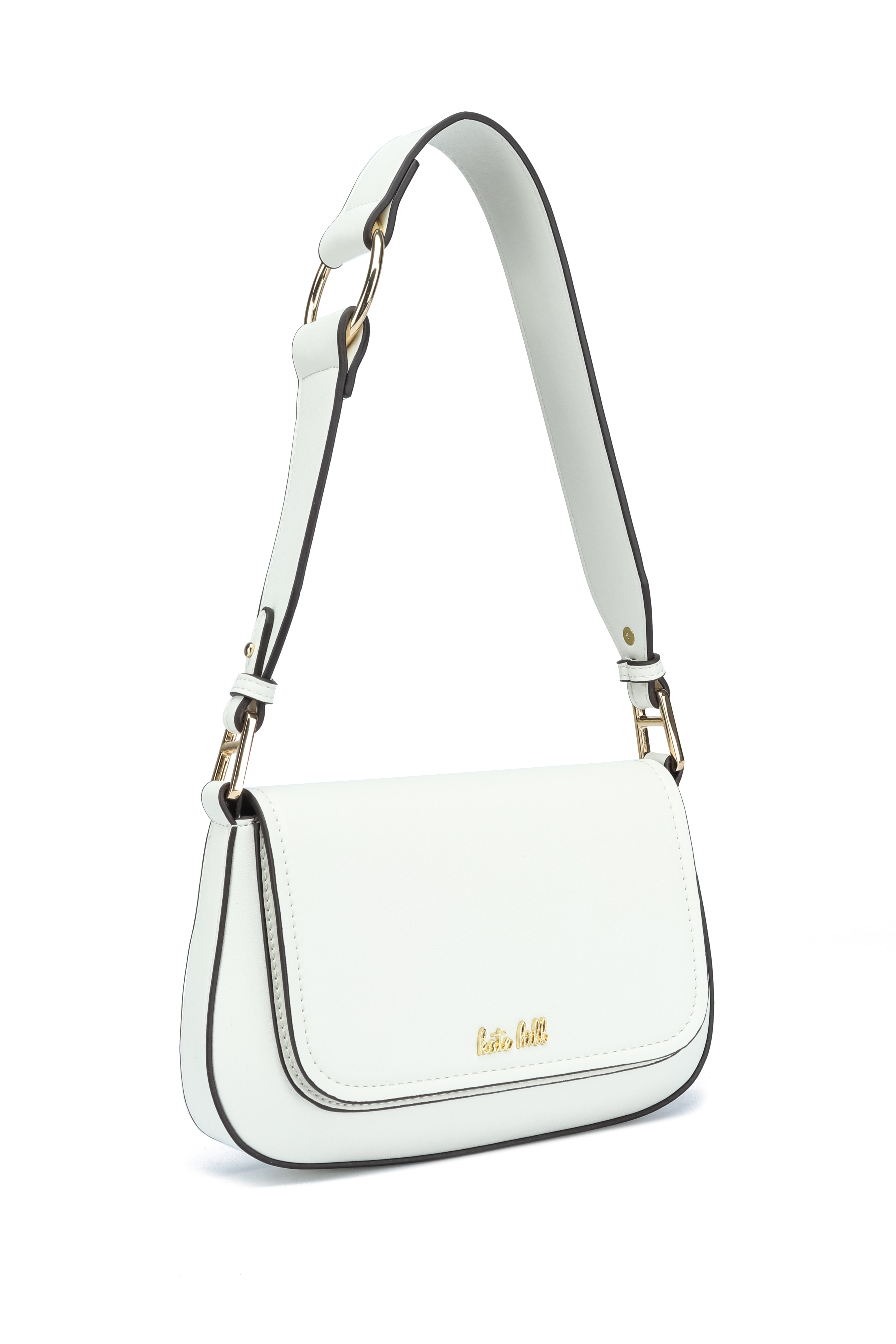 Kate Hill - KH2660 Coco Flap over fashion shoulder bag - Ivory