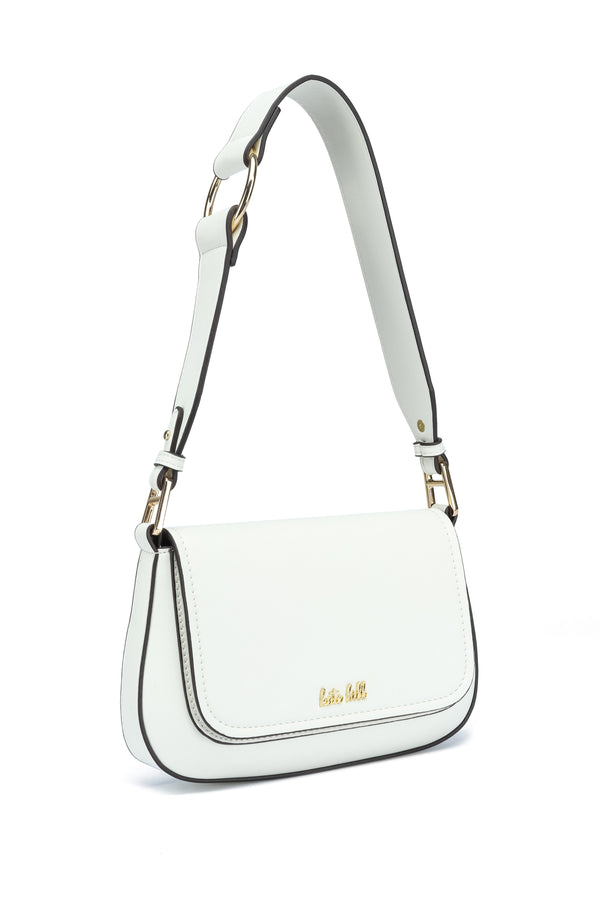 Kate Hill - KH2660 Coco Flap Over Fashion Shoulder Bag - Ivory