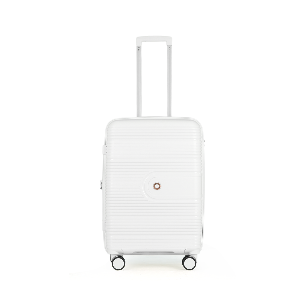 Kate Hill - Aspen KH89 64.5cm Medium Spinner Suitcase - White