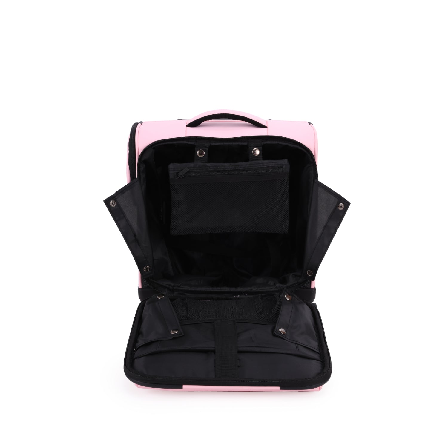 Kate Hill - KL-76-S Willow Black Mini 4 Wheel Carry-On - Pink