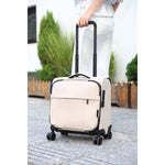 Kate Hill - KL-76-S Willow Black Mini 4 Wheel Carry-On - Beige