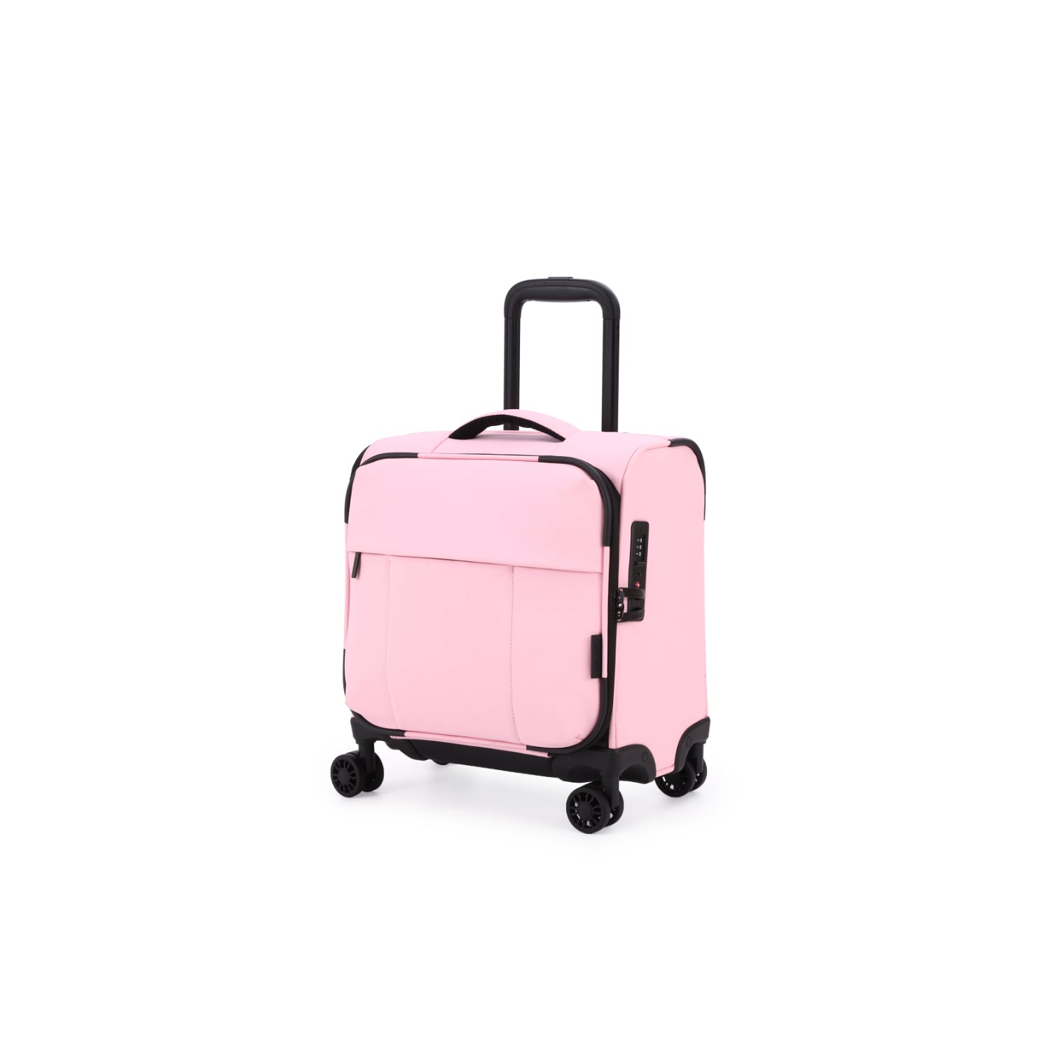 Kate Hill - KL-76-S Willow Black Mini 4 Wheel Carry-On - Pink