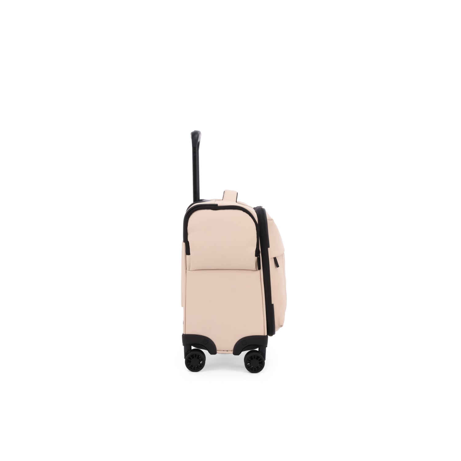 Kate Hill - KL-76-S Willow Black Mini 4 Wheel Carry-On - Beige