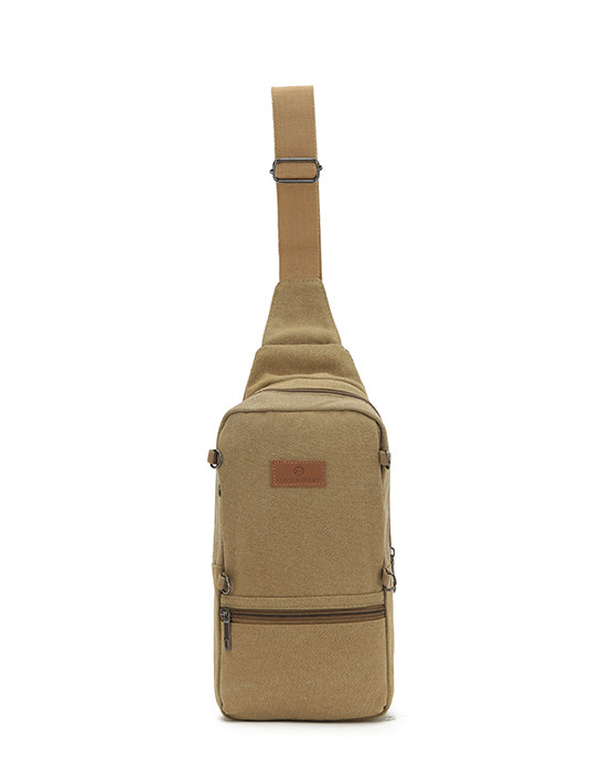 Louise Berry - LB012-B Canvas Sling Backpack - Khaki