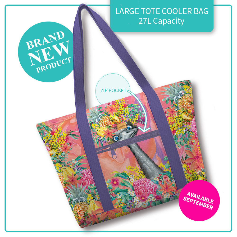 Large Tote Cooler Bag LTC02- Happy Emu