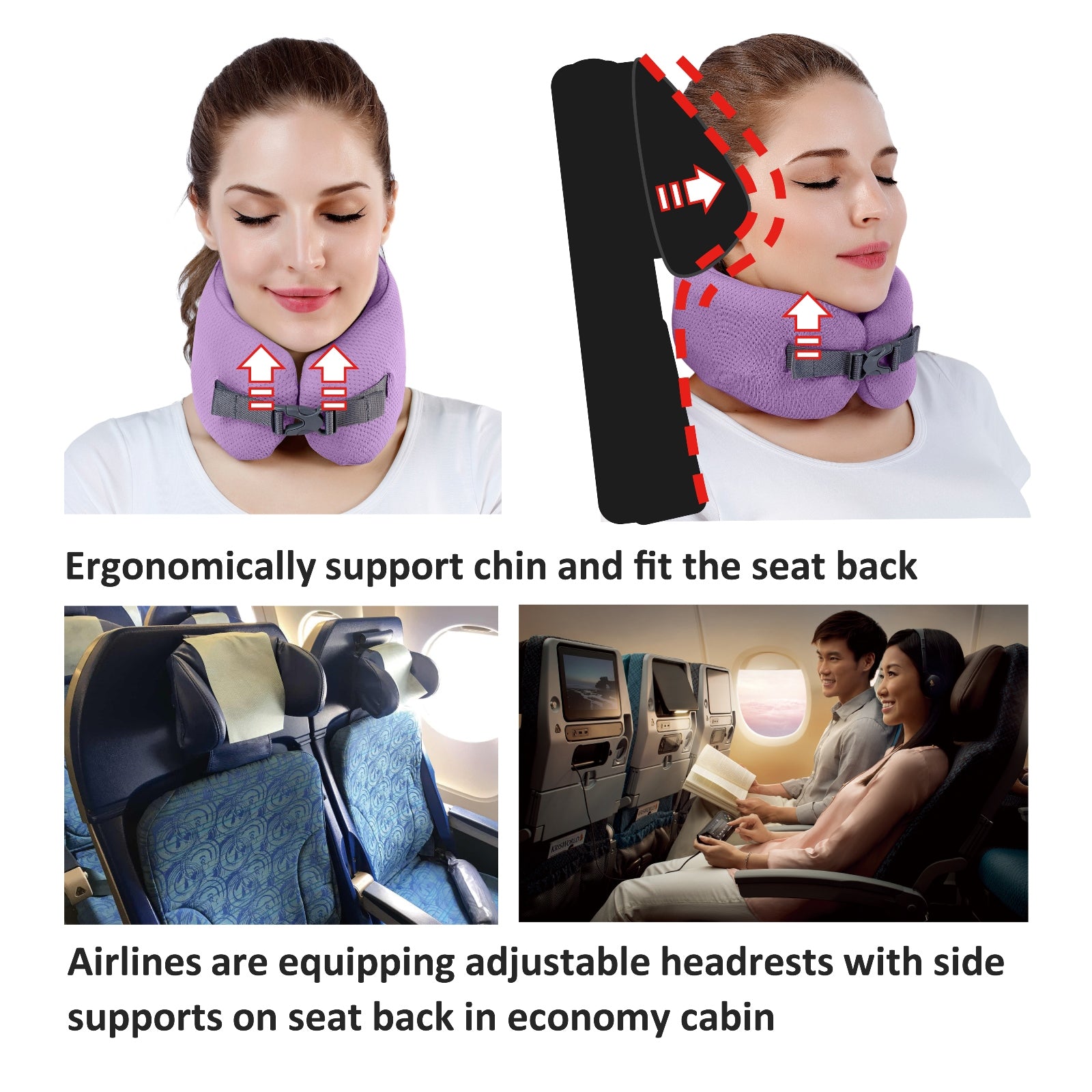 EasyNap - Pocket Pillow Chin Cupport Vital Medium - Lavender