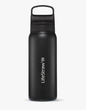 Life Straw - Go 2.0 Stainless Steel 700ml Water Bottle - Black