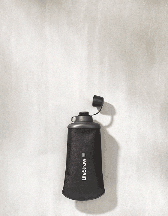 Lifestraw - 650ml Collapsible Squeeze Bottle - Dark Mountain Grey