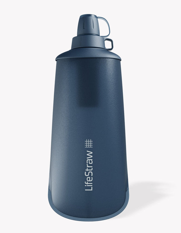 Lifestraw - 1Lt Collapsible Squeeze Bottle - Mountain Blue