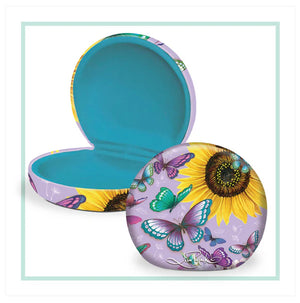 Lisa Pollock - TC49 Small Travel Accessory Case - Sunny Butterflies