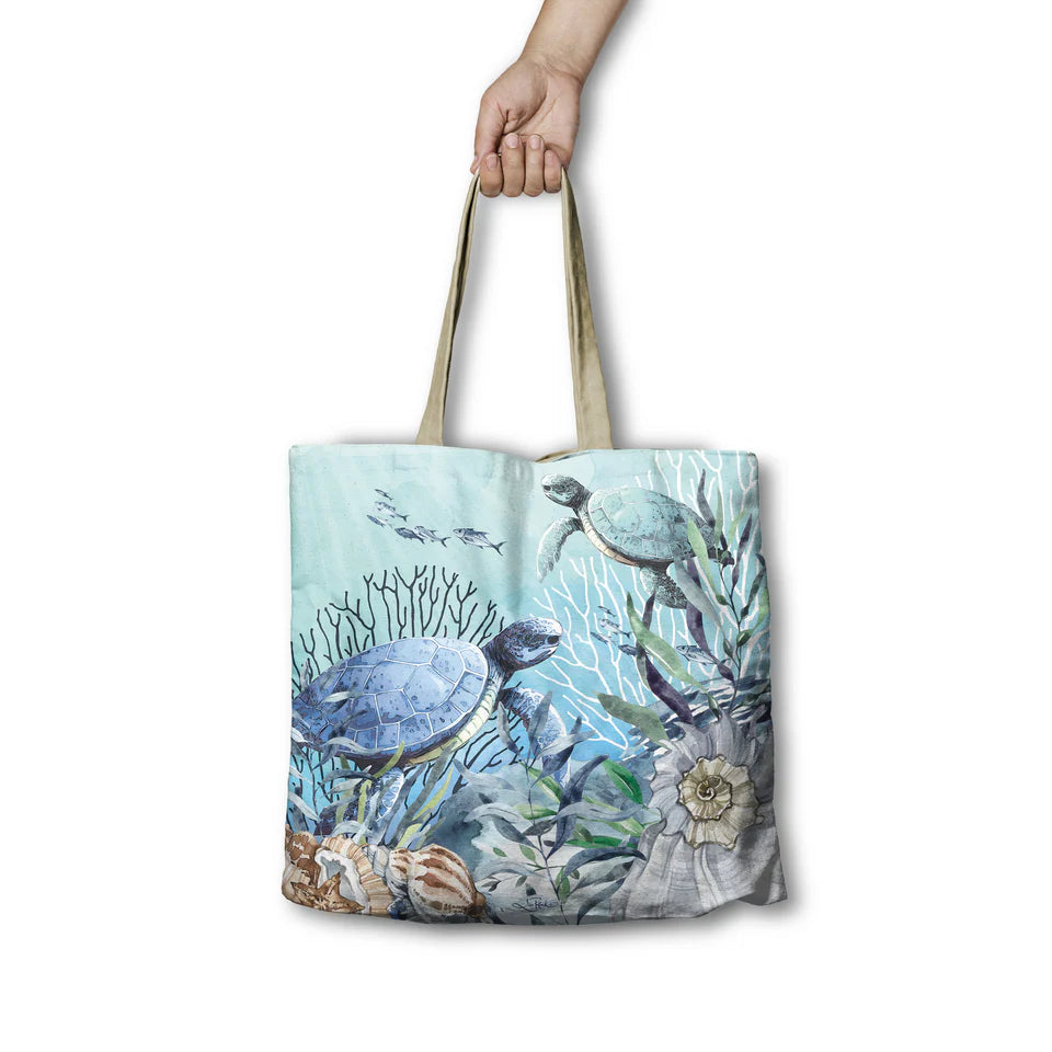 Lisa Pollock - RSB96Reef Turtles Shopping bag