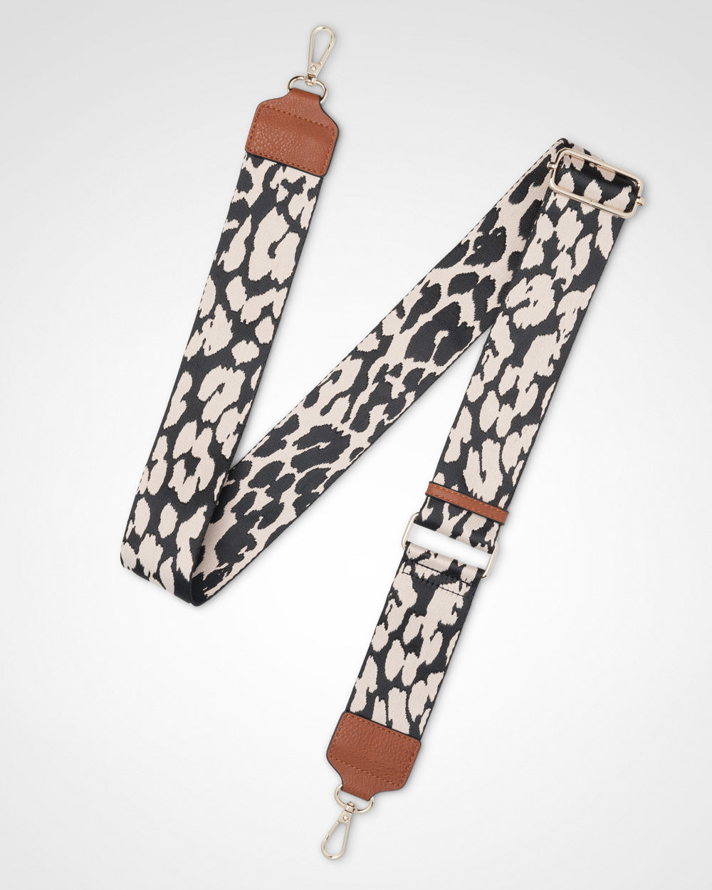 Angie Medium 3 Compartment Satchel Bag + Leopard Bag Strap