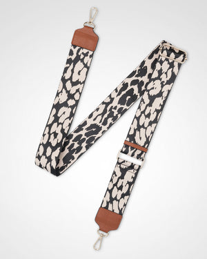 Angie Medium 3 Compartment Satchel Bag + Leopard Bag Strap