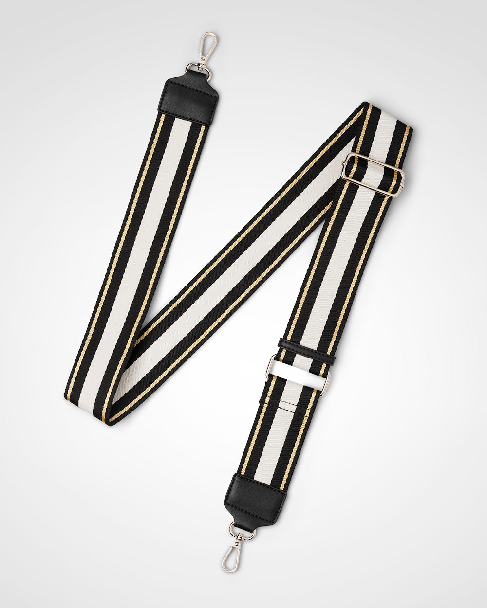 Vivian Medium Zip Top Tote With Metallic Stripe Strap-7