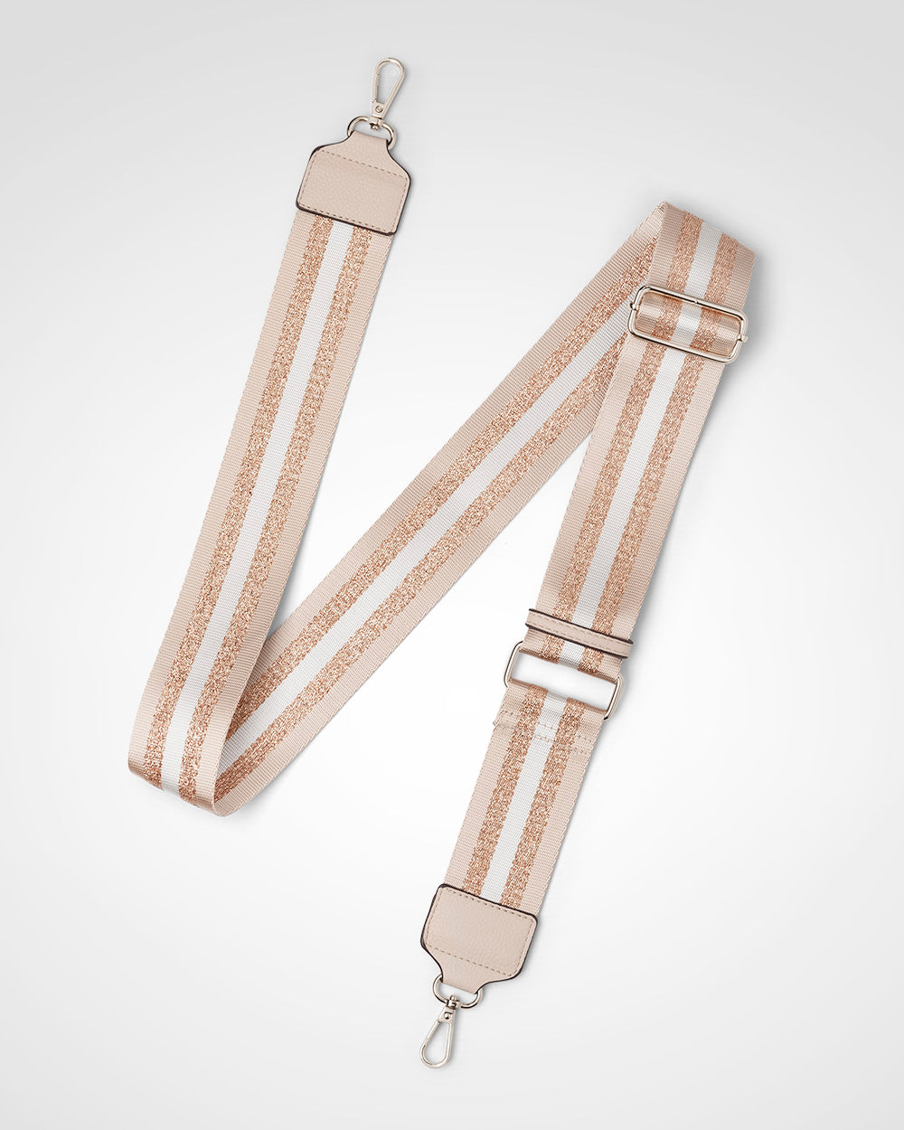 Charlotte Double Zip Crossbody Bag + Metallic Stripe Bag Strap-2