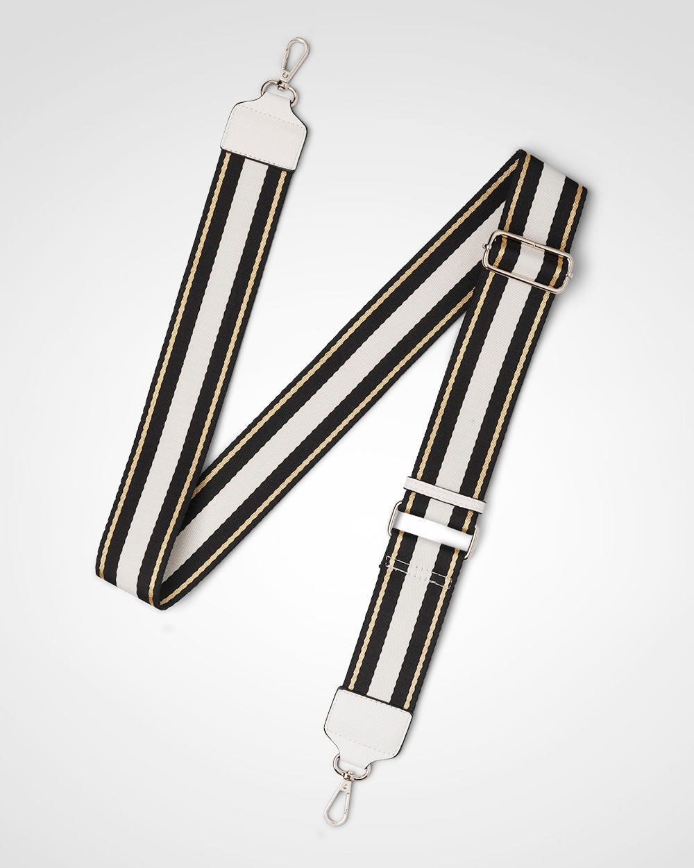 Vivian Medium Zip Top Tote With Metallic Stripe Strap-8