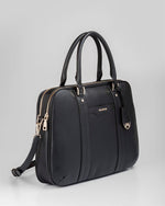 Trudi Double Zip Top Laptop Work Bag + Monogram Strap