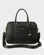 Trudi Double Zip Top Laptop Work Bag + Monogram Strap