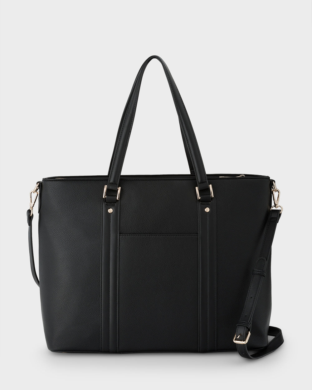 Tara Laptop Tote Work Bag + Monogram Bag Strap