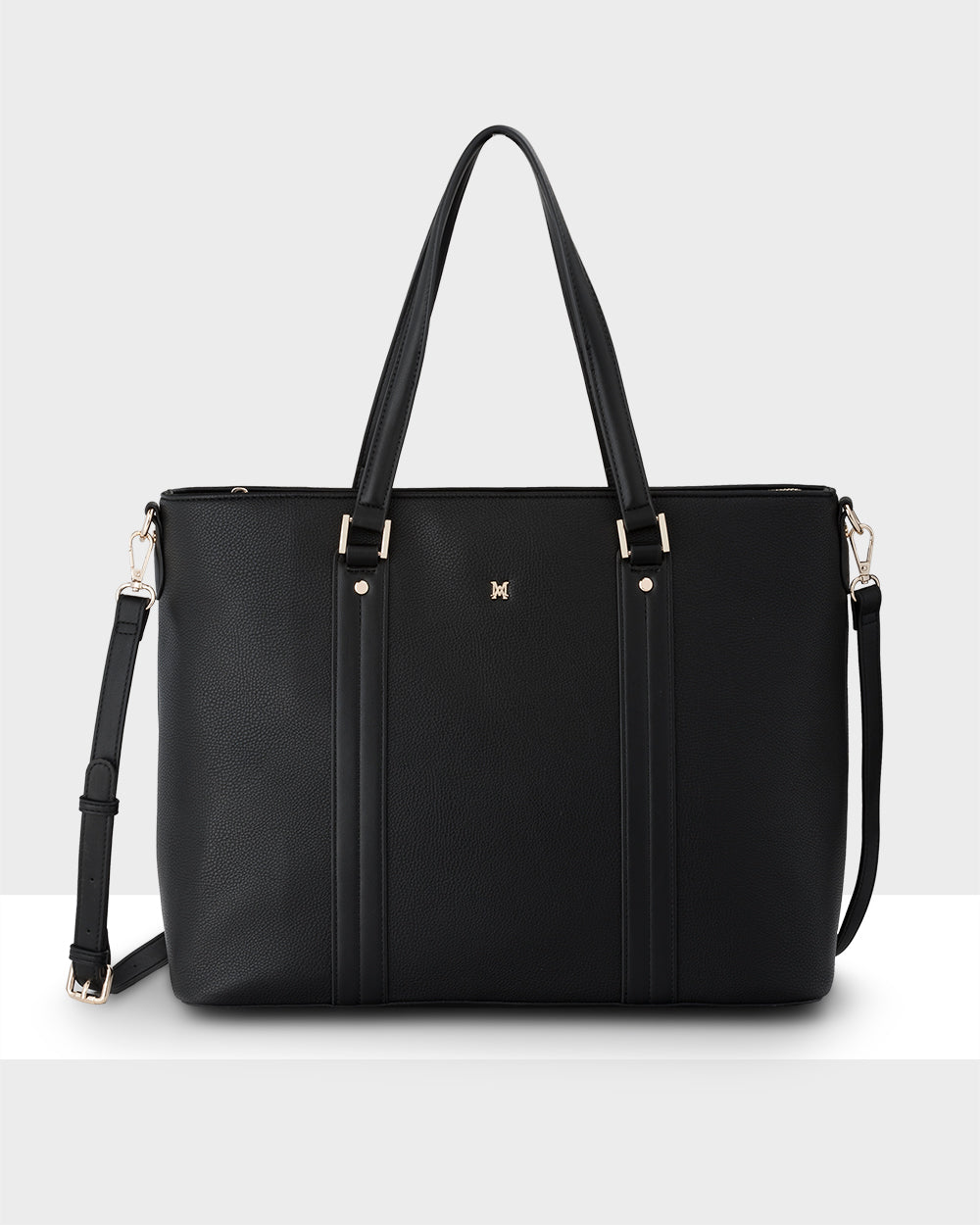 Tara Laptop Tote Work Bag + Monogram Bag Strap