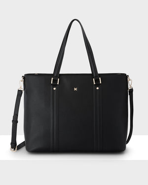Tara Laptop Tote Work Bag + Monogram Bag Strap
