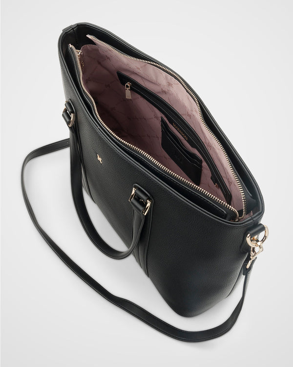 Tara Laptop Tote Work Bag + Monogram Bag Strap