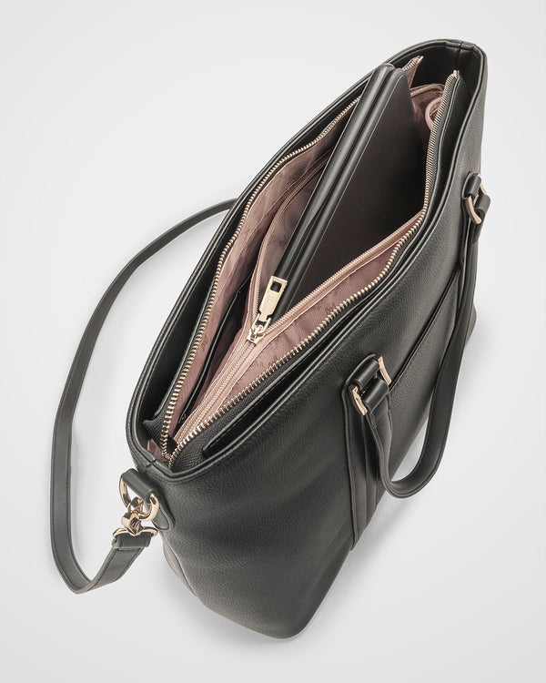 Tara Laptop Tote Work Bag + Monogram Bag Strap
