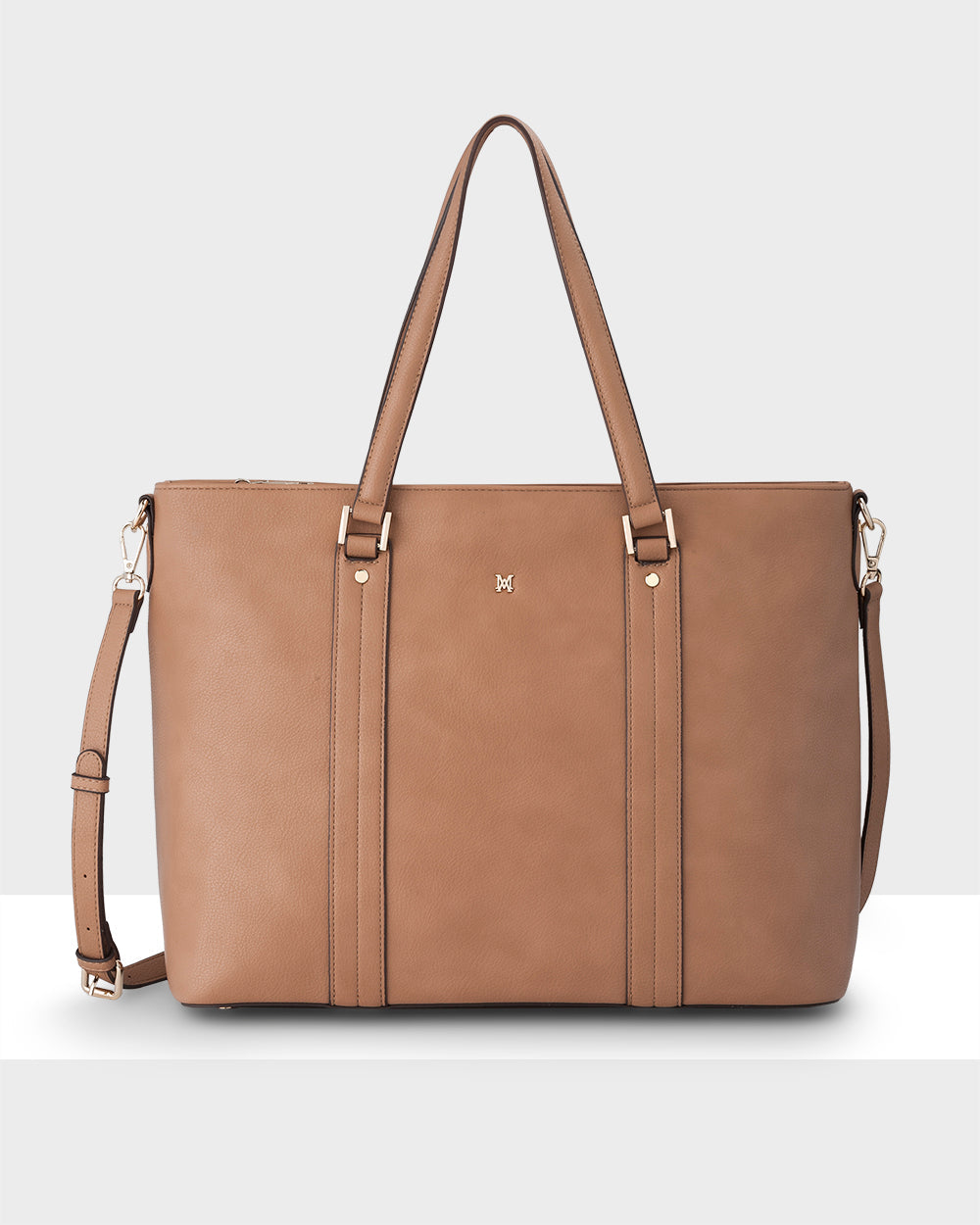 Tara Laptop Tote Work Bag + Monogram Bag Strap