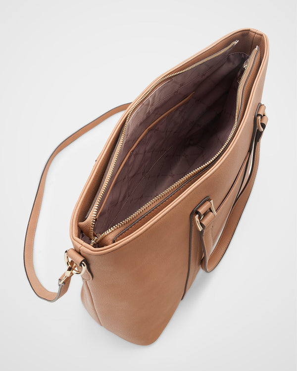 Tara Laptop Tote Work Bag + Monogram Bag Strap