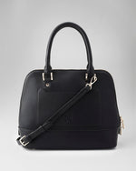 Grace Medium Dome Satchel Bag + Metallic Stripe Bag Strap