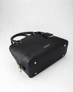 Grace Medium Dome Satchel Bag + Metallic Stripe Bag Strap