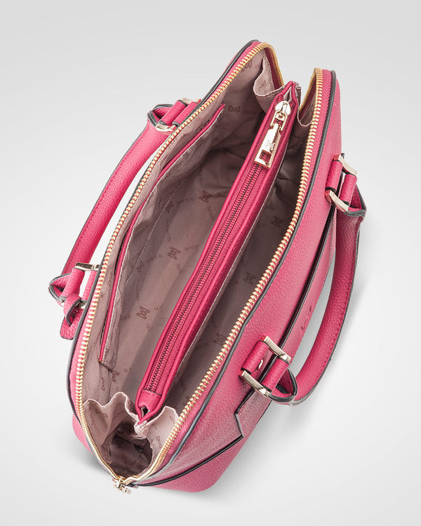 Grace Medium Dome Satchel Bag + Monogram Bag Strap