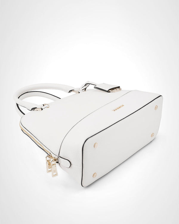 Grace Medium Dome Satchel Bag + Monogram Bag Strap