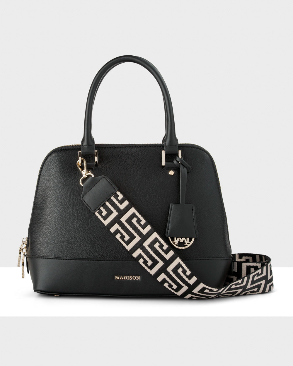 Grace Medium Dome Satchel Bag + Graphic Strap