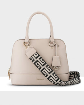 Grace Medium Dome Satchel Bag + Graphic Strap
