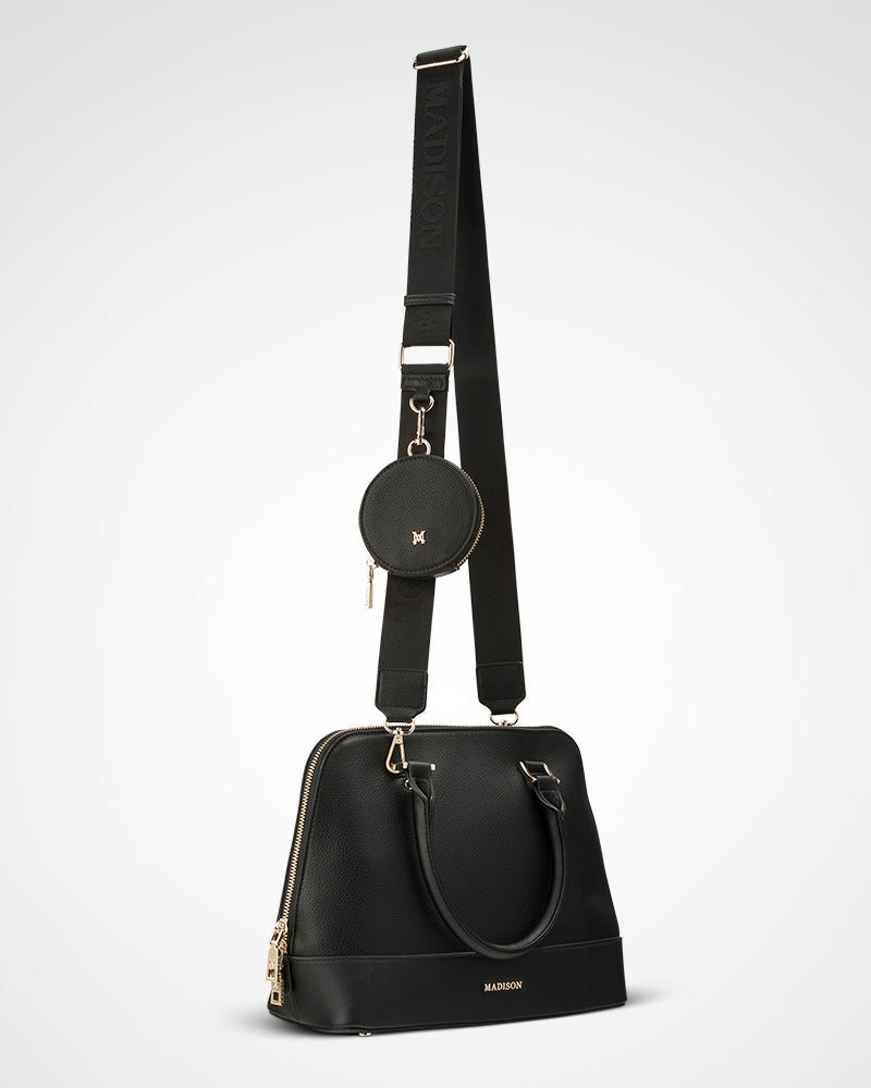 Grace Medium Dome Satchel Bag + Utility Bag Strap