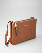 Charlotte Double Zip Crossbody Bag - Fixed Strap